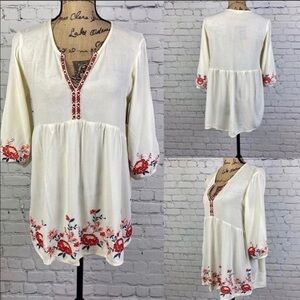 Blu Pepper Embroidery Details Tunic